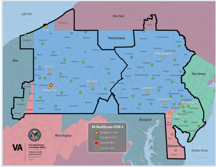 Pennsylvania VISN 4 Map